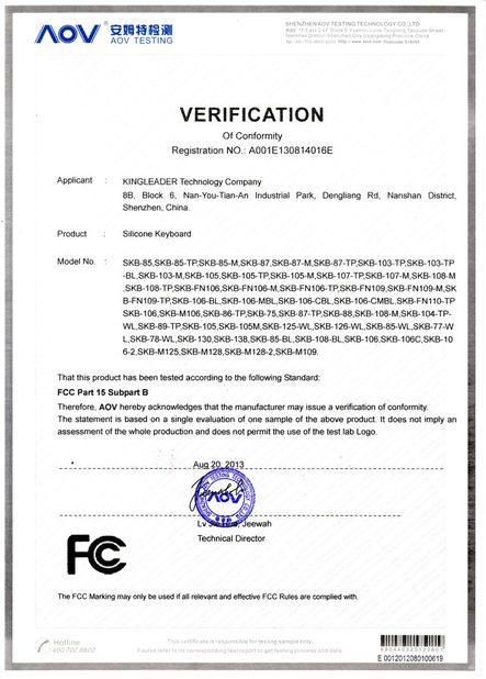 China KINGLEADER Technology Company certificaten