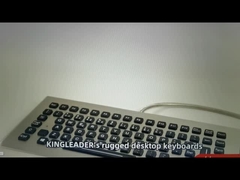 Robuust waterdicht, vandalenbestendige, bureaublad, roestvrij staal, metalen achtergrondtoetsenbord met versterkte kabel