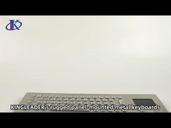 Industrieel paneelmontage Waterdicht Vandaldicht Roestvrij staal Metalen toetsenbord met touchpad