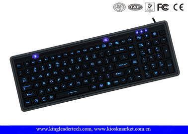 kopen IP68 de wasbare Zwarte Interface van het Toetsenbordusb van het Super Slimsilicone Met lange levensuur online manufacture