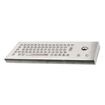 kopen Robuust industriële bureaublad roestvrij staal metalen toetsenbord met optische trackball muis online manufacture
