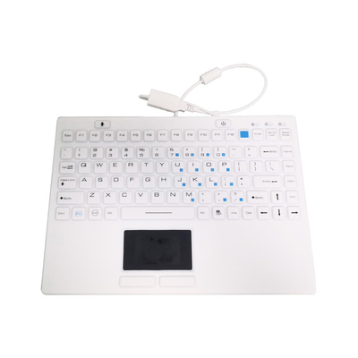 kopen IP68 wasbaar schoonmaakbaar besmettelijk antimicrobiële medische industriële siliconen toetsenbord met touchpad online manufacture