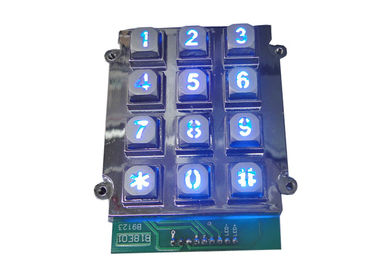 kopen Van het LEIDENE Backlit het Silicone Rubber Kleurencodes Metaaltoetsenbord voor Toegangsbeheersysteem online manufacture