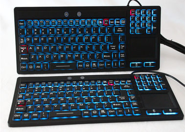 kopen Het Rubbertoetsenbord IP68 van het Backlightsilicone met de Functiesleutels van Touchpad F1-F12 online manufacture