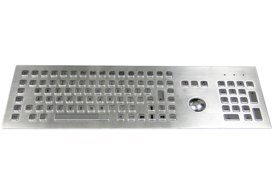 kopen Front Mounted Industrial Stainless Steel-Toetsenbord met de Bal van de Muisaanraking online manufacture