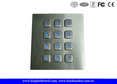 kopen De verlichte Backlit Matrijs van het Metaaltoetsenbord 3x4 voor laag-Aangestoken/Donkere Envirement online manufacture