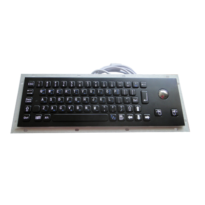 Elektroplaat zwart robuust vandalbestendige IP65 Compact Panel montage roestvrijstalen toetsenbord met trackball