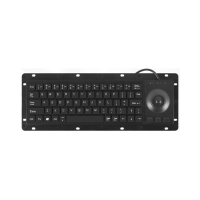 Industriële computertoetsenbord Aangepast stofbestendig zwart plastic toetsenbord met USB- of PS2-interface en aangepaste lay-out beschikbaar